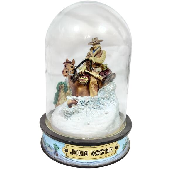 Franklin Mint John Wayne Hand Painted Sculptures Lot 4 Glass Globe Mint Cond - Picture 7 of 11